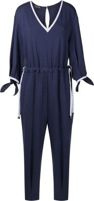 Alcaçuz Contrasting-Trim Drawstring Jumpsuit