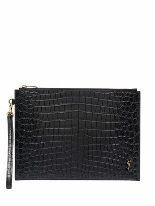 crocodile-effect leather iPad case