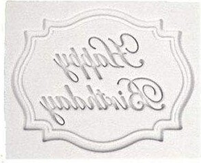 O'Creme Happy Birthday Mini Banner Silicone Fondant Mold - 2 x 1 - White