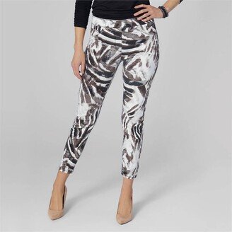 Coco + Carmen Omg Tiger Print Pull-On Skinny Pant In Black/white