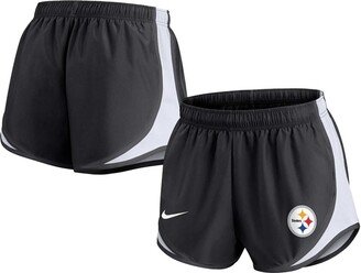 Women's Black Pittsburgh Steelers Plus Size Tempo Shorts