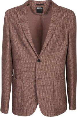 Single-Breasted Long-Sleeved Blazer-AI