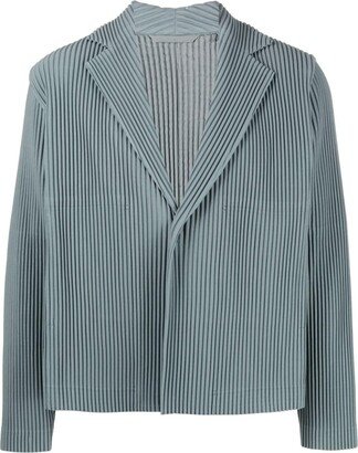 Pleated Single-Breasted Jacket-AA