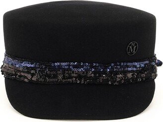 Abby Sequin Detailed Sailor Cap