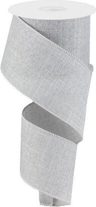 Light Grey Royal Burlap Wired Ribbon, Wreath Supplies, 2.5