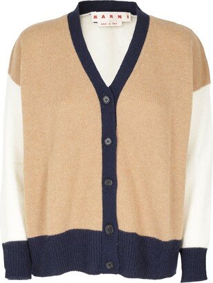 Color-Block V-Neck Cardigan