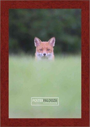 PosterPalooza 17x25 Traditional Cherry Complete Wood Picture Frame with UV Acrylic, Foam Board Backing, & Hardware