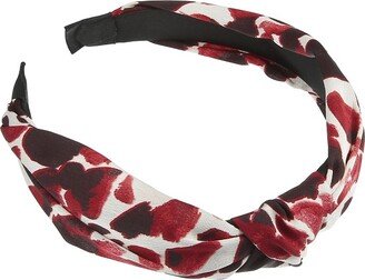 Unique Bargains Women's Fashion Leopard Knot Headband 1 Pc Red