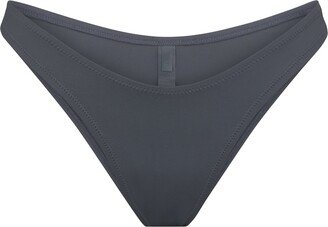 Signature Swim Cheeky Tanga Bottoms | Gunmetal