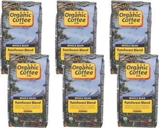 Organic Coffee Co. Rainforest Blend Regular Roast Whole Bean Coffee - Case of 6/12 oz