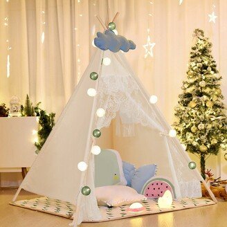 Kids Lace Teepee Tent Folding Children Playhouse W/Bag Christmas - See Details