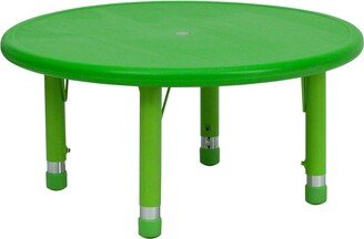 33 Round Plastic Height Adjustable Activity Table - School Table for 4