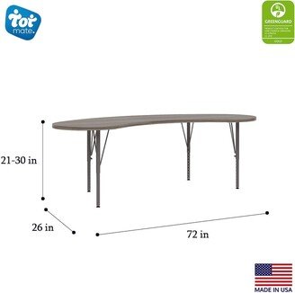 Tot Mate Curved Table, Adjustable Height Legs, Table Top Height Range 14 to 23, Ready-To-Assemble