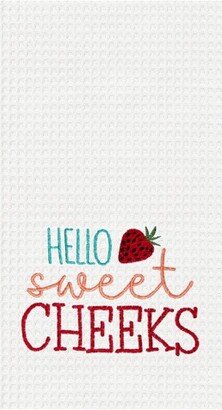 Hello Sweet Cheeks Valentine's Day Kitchen Towel