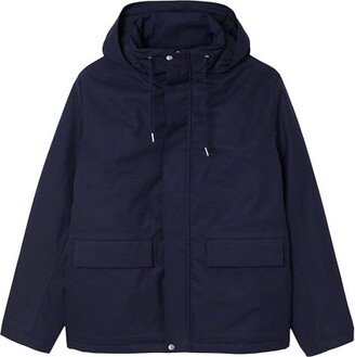 Technical hooded coat