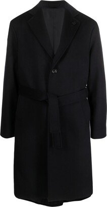 Tied-Waist Wool Coat