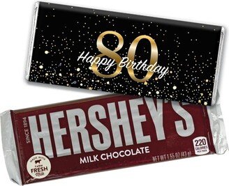 36ct 80th Birthday Candy Party Favors Wrapped Hershey's Chocolate Bars by Just Candy (36 Pack) - Candy Included