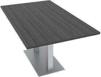 Skutchi Designs, Inc. 6 Person Small Rectangular Conference Table Metal Base Electric Module