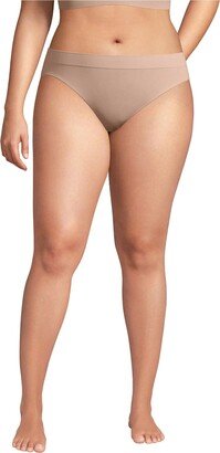 Plus Size Seamless Mid Rise High Cut Brief Underwear - 3 Pack