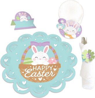 Big Dot Of Happiness Spring Easter Bunny Happy Easter Party Chargerific Kit Place Setting for 8