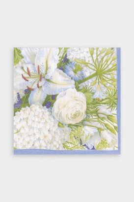 White Blooms Paper Luncheon Napkins