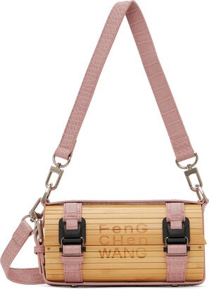 Beige & Pink Big Bamboo Bag