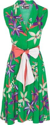 The Honeysuckle Midi Dress - Emerald