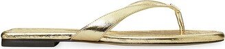 Capri Metallic Leather Flip-Flops