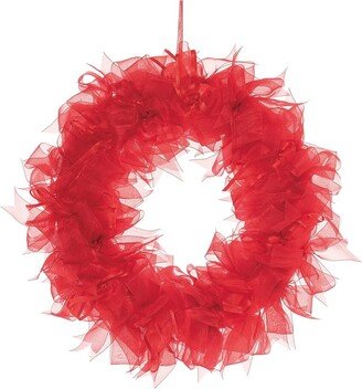 Foam 18.5In Christmas Bright Ribbon Wreath