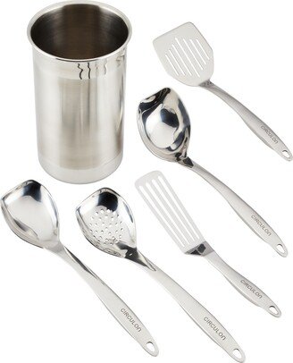 Tools Stainless Steel Kitchen Tools with Crock, Set of 6