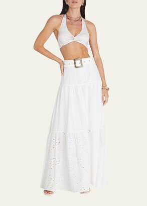 Aqua Blu Australia Carolina Embroidered Maxi Skirt