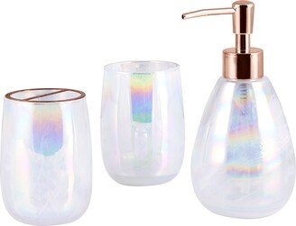 Allure Home Creation Isabelle Lotion Pump/Toothbrush Holder/Tumbler 3PC Set - 3 Piece Set