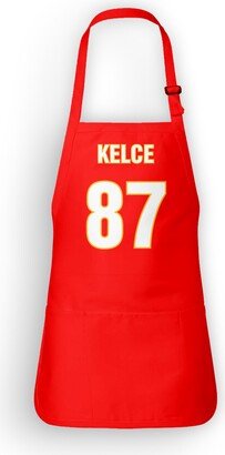 Kelce Apron Full-Length With Pouch Pocket | Kansas City Travis Made To Order With Love