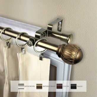 InStyleDesign Liborio Adjustable Double Curtain Rod 13/16 inch dia.