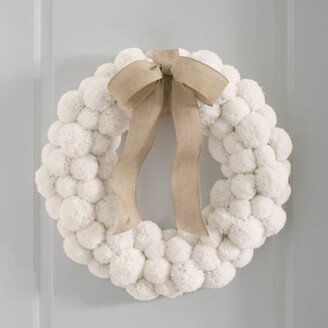 Christmas Pom Pom Cluster Wreath