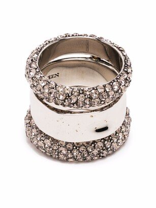 Crystal-Embellished Band Ring