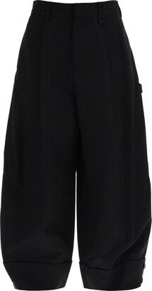 cropped wide leg trouser with hem cuff-AA