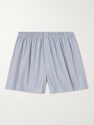 Striped Cotton Boxer Shorts-AB