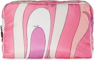 Abstract-Print Makeup Bag