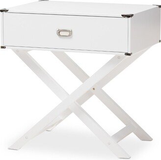 Curtice 1 Drawer Wooden Nightstand White