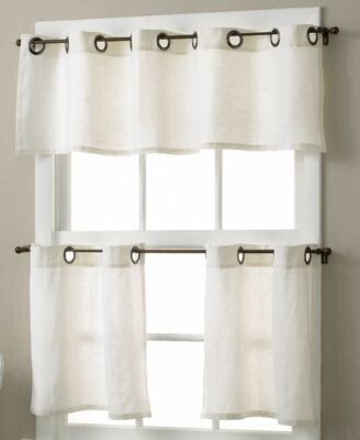 Essex Grommet Linen Cafe Window Treatment Collection