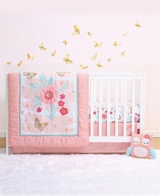 The Ps Aflutter 3-Piece Crib Bedding Set