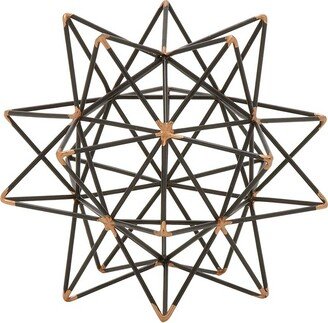 Modern Reflections Iron Geodesic Decorative Star (7) - Olivia & May