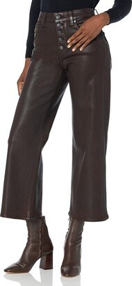 Women's Anessa w/Exposed Button Fly high Rise Wide Leg in Chicory Luxe Coating