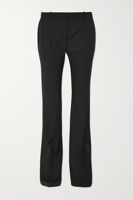 Grain De Poudre Wool Flared Pants - Black