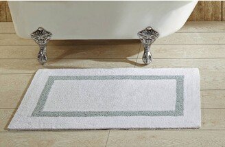 24x40 Hotel Collection Bath Rug White/Blue