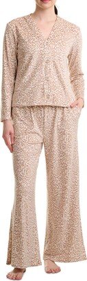 Long Sleeve Wide Leg Velour Pajamas