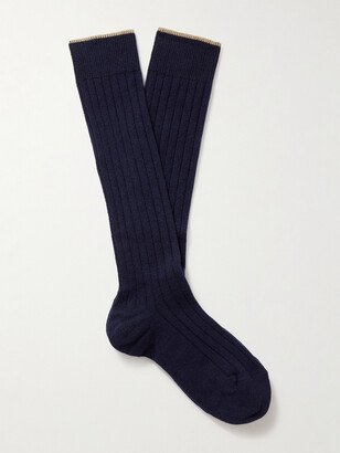 Ribbed Cashmere Socks-AA