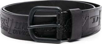 Embossed-Logo Leather Belt-AA