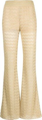 Flared Knitted Trousers-AB